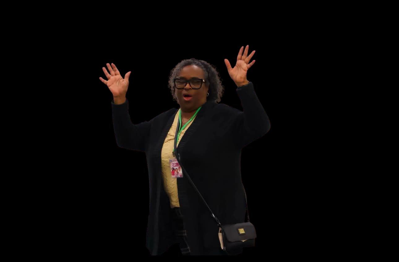 Hands raised in praise